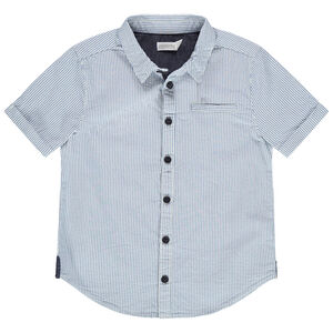 Πουκάμισο κοντομάνικο με λεπτές κάθετες ρίγες  
