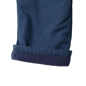 Pantalon droit en twill doublé polaire 