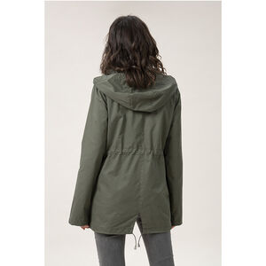 Μπουφάν εγκυμοσύνης με ενσωματωμένη θήκη και κουκούλα για το μωρό 