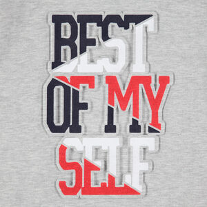 Φούτερ από φανέλα με φράση μπροστά σε κολεγιακό στυλ 