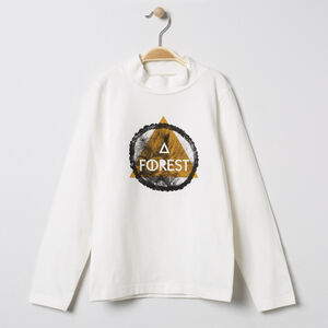 Sous-pull col cheminée en coton et print fantaisie pour enfant garçon 