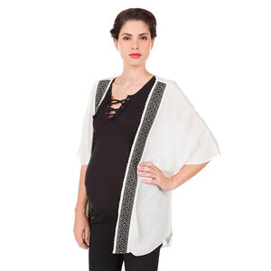 Κιμονό εγκυμοσύνης από κρεπ με έθνικ μοτίβο 