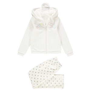 Παιδικά - Φλις πιτζάμα-μονόκερος με φαντεζί κουκούλα 