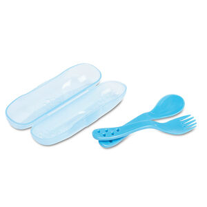 Σετ 2 μαχαιροπήρουνα σε θήκη ταξιδίου μπλε 