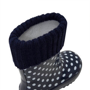 Γαλότσες από καουτσούκ με πλεκτό πάνω μέρος και γούνινη επένδυση, νούμερα 20 έως 23 