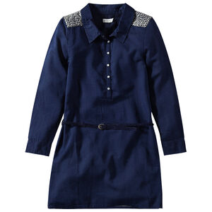 Παιδικά - Μακρυμάνικο φόρεμα με φάσες από πούλιες 