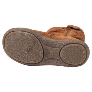 Δερμάτινα σουέντ μποτάκια με άνετο φόντι και φαντεζί κορδόνι, μεγέθη 24 ως 27 