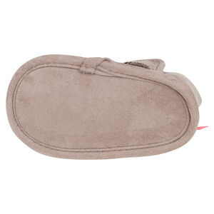 Bottines en suédine avec noeud satin 