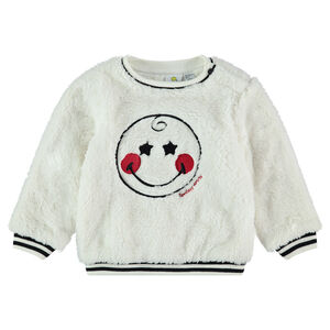Φούτερ από sherpa με κέντημα ©Smiley μπροστά 