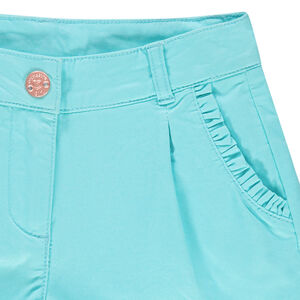 Σορτς βαμβακερό με βολάν στις τσέπες 