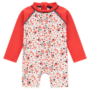 Ολόσωμο φορμάκι με αντηλιακή προστασία και εμπριμέ μοτίβο 