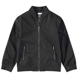 Παιδικά - Μονόχρωμο αντιανεμικό μπουφάν με φερμουάρ στις τσέπες 