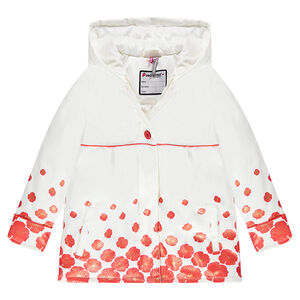 Παρκά με αδιάβροχη κουκούλα με σχέδια και επένδυση φλις 