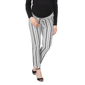 Παντελόνι εγκυμοσύνης μέχρι τον αστράγαλο με κάθετες ρίγες 