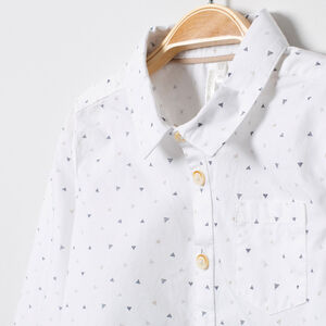 Chemise manches longues à triangles all-over 