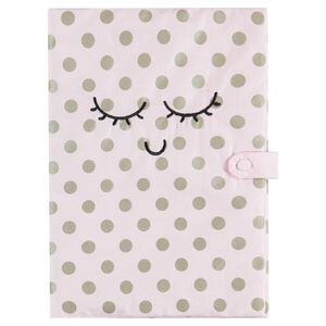 Couverture protège Carnet de Santé imprimé pois en popeline 