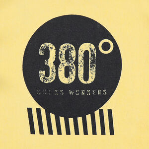 Παιδικά - Κοντομάνικη μπλούζα ζέρσεϊ νηματοβαφή με στάμπα 