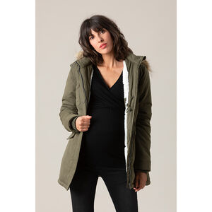 Παρκά εγκυμοσύνης με επένδυση sherpa και τσέπες 