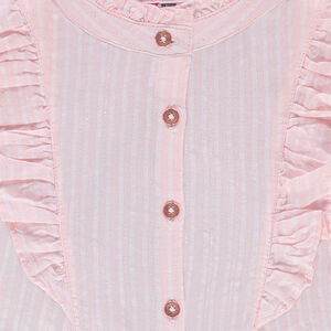 Μακρυμάνικο πουκάμισο ριγέ με βολάν και πεταλούδα από πούλιες 