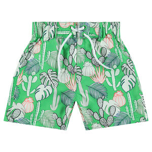 Μαγιό-βερμούδα με διάσπαρτο φλοράλ 