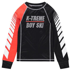 Παιδικά - Μακρυμάνικη μπλούζα με λωρίδες σε αντίθεση 