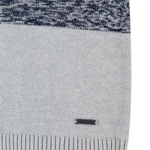 Παιδικά - Τρίχρωμο πουλόβερ με κουκούλα 