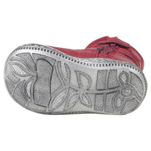 Μποτάκια από δύο υλικά με αγκράφα και κρεμαστή καρδιά  