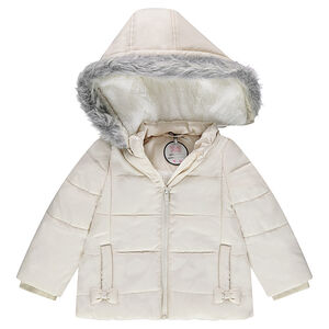 Παρκά καπιτονέ με αφαιρούμενη κουκούλα και επένδυση από sherpa 