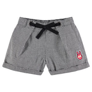 Σορτς με εμπριμέ μοτίβο πιε-ντε-πουλ και σήμα 