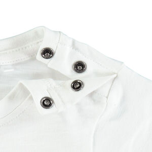 T-shirt manches courtes en coton bio à message en sequins 