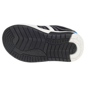 Baskets basses à scratchs bi-matière avec patch en gomme 