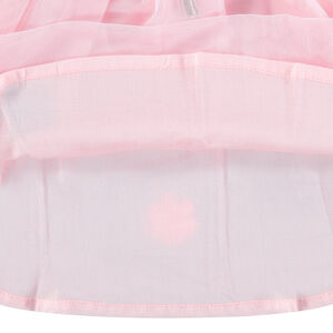 Φούστα με βολάν από τούλι με κεντημένα μοτίβα και μεταλλιζέ μέση 