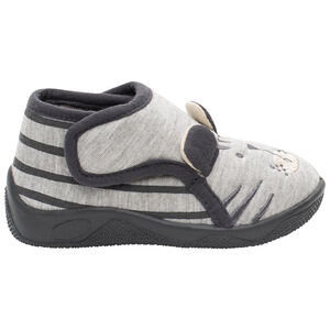 Chaussons forme bottillons en jersey broderie tigre 