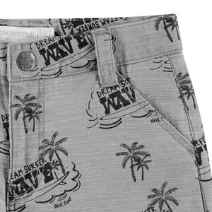 Σορτς Heathered Bermuda με φοίνικες και επιγραφές. 
