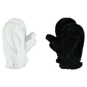 Lot de 2 paires de moufles en sherpa 