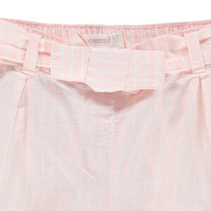 Παντελόνι cargo σε βαμαβακερό λινό με κάθετες ρίγες  