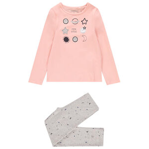 Pyjama en jersey motif lunes et étoiles 
