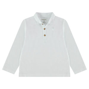 Μακρυμάνικο πόλο από ζέρσεϊ slub ύφασμα με τυπωμένο λογότυπο 