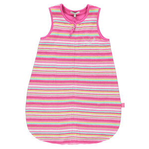 Turbulette rayée en éponge doublée jersey 