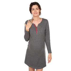 Νυχτικό εγκυμοσύνης και θηλασμού με λαιμόκοψη με σούστες 