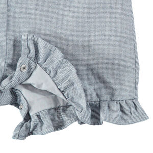 Κοντή σαλοπέτα με φαντεζί πλέξη με λεπτές χρυσές τιράντες και μπάλωμα καρδιά 