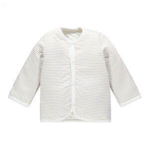 Ζακετάκι διπλής όψης από οργανικό βαμβάκι, μία πλευρά μονόχρωμη/μία εμπριμέ 