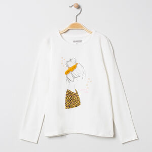 T-shirt manches longues print fillette 