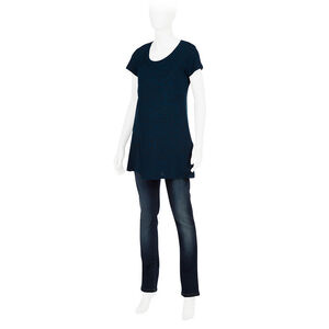 Tunique de grossesse manches courtes côtelée 