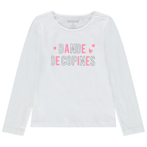 T-shirt manches longues en coton bio à message  
