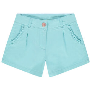 Σορτς βαμβακερό με βολάν στις τσέπες 