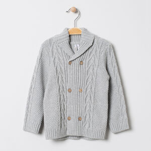 Gilet en tricot fantaisie à double boutonnage 