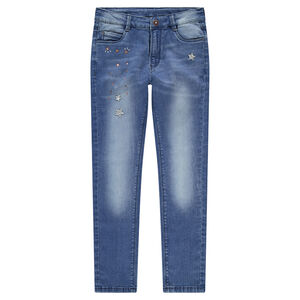 Παιδικά - Τζιν με used όψη, μόνιμες τσακίσεις, στρας και τρουκ 