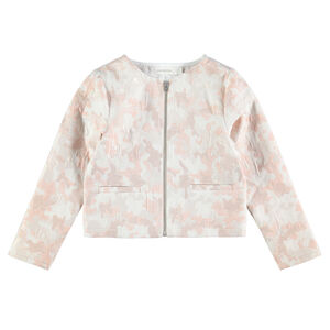 Τζάκετ με ζακάρ μοτίβο παραλλαγής και μεταλλιζέ όψη 