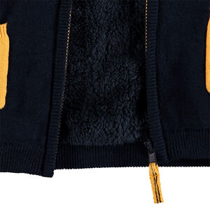 Veste à capuche en tricot doublée sherpa pour bébé garçon 